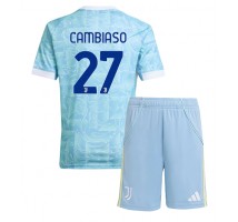 Juventus Andrea Cambiaso #27 Koszulka Wyjazdowa dzieci 2025-26 Krótki Rękaw (+ krótkie spodenki)